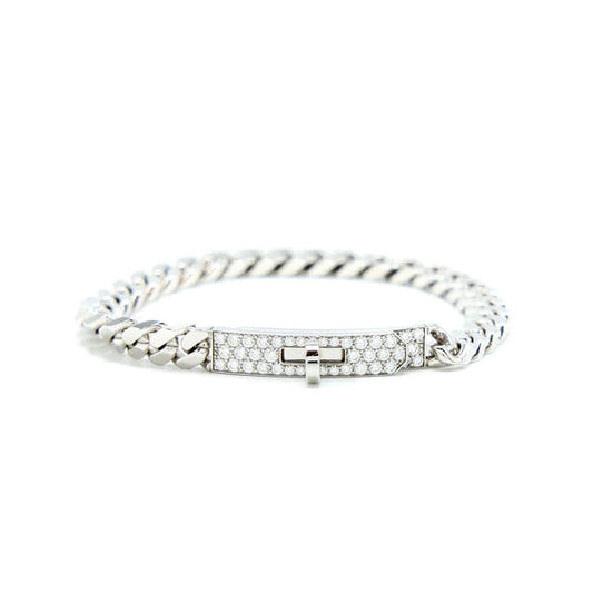 [Love More]KELLY CHAIN SILVER DIAMOND BRACELET