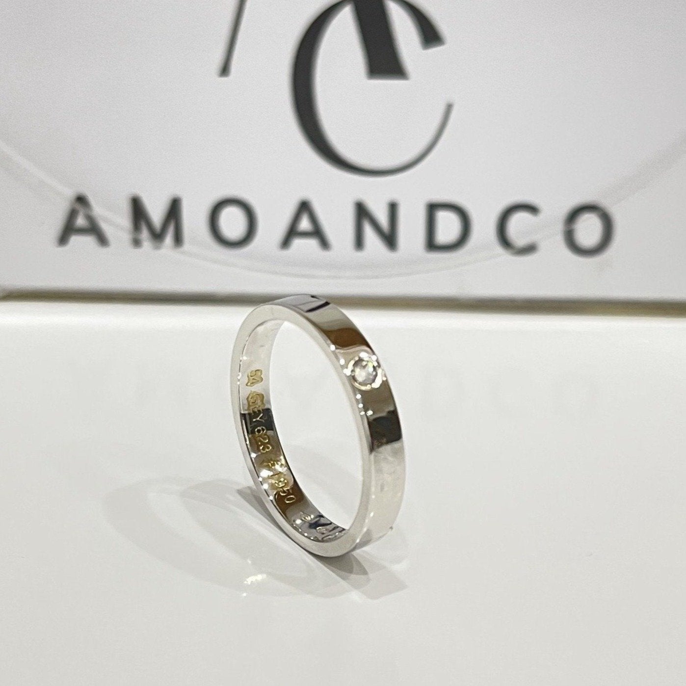 [Love More]LOVE RING 4MM 1 DIAMOND
