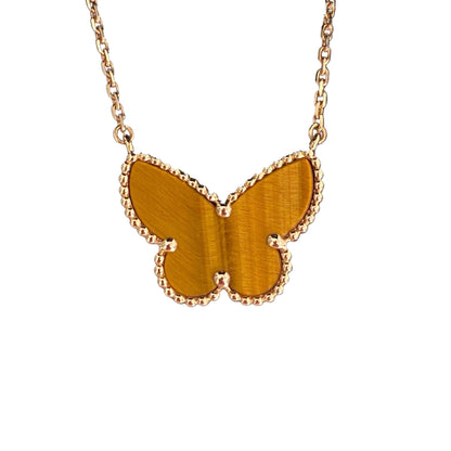 [Love More] TIGER__ EYE BUTTERFLY NECKLACE