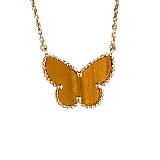 [Love More] TIGER__ EYE BUTTERFLY NECKLACE