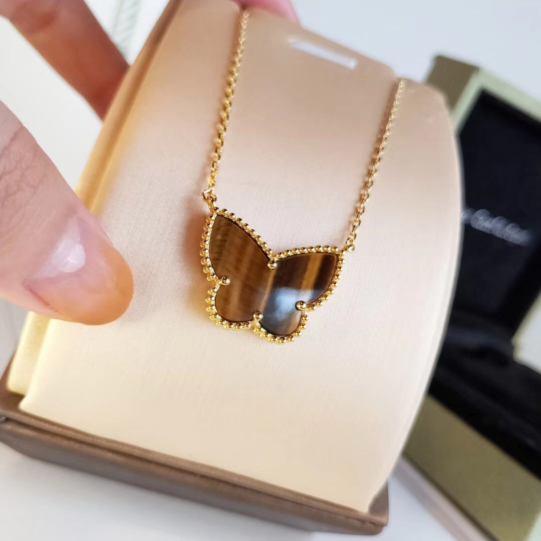 [Love More] TIGER__ EYE BUTTERFLY NECKLACE