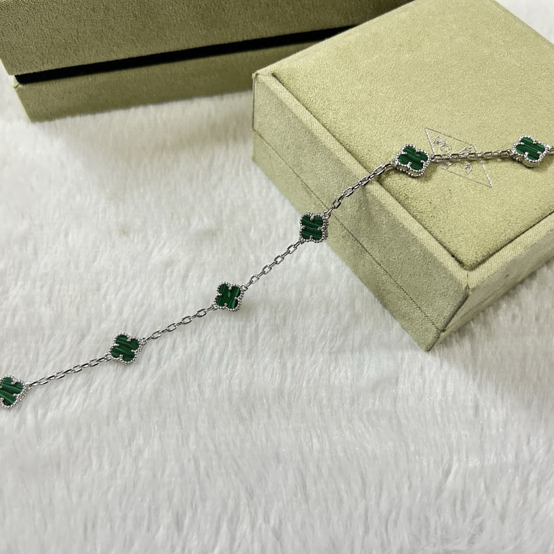 [Love More]CLOVER 6 MOTIF MALACHITE BRACELET