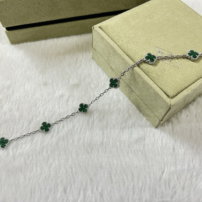 [Love More]CLOVER 6 MOTIF MALACHITE BRACELET