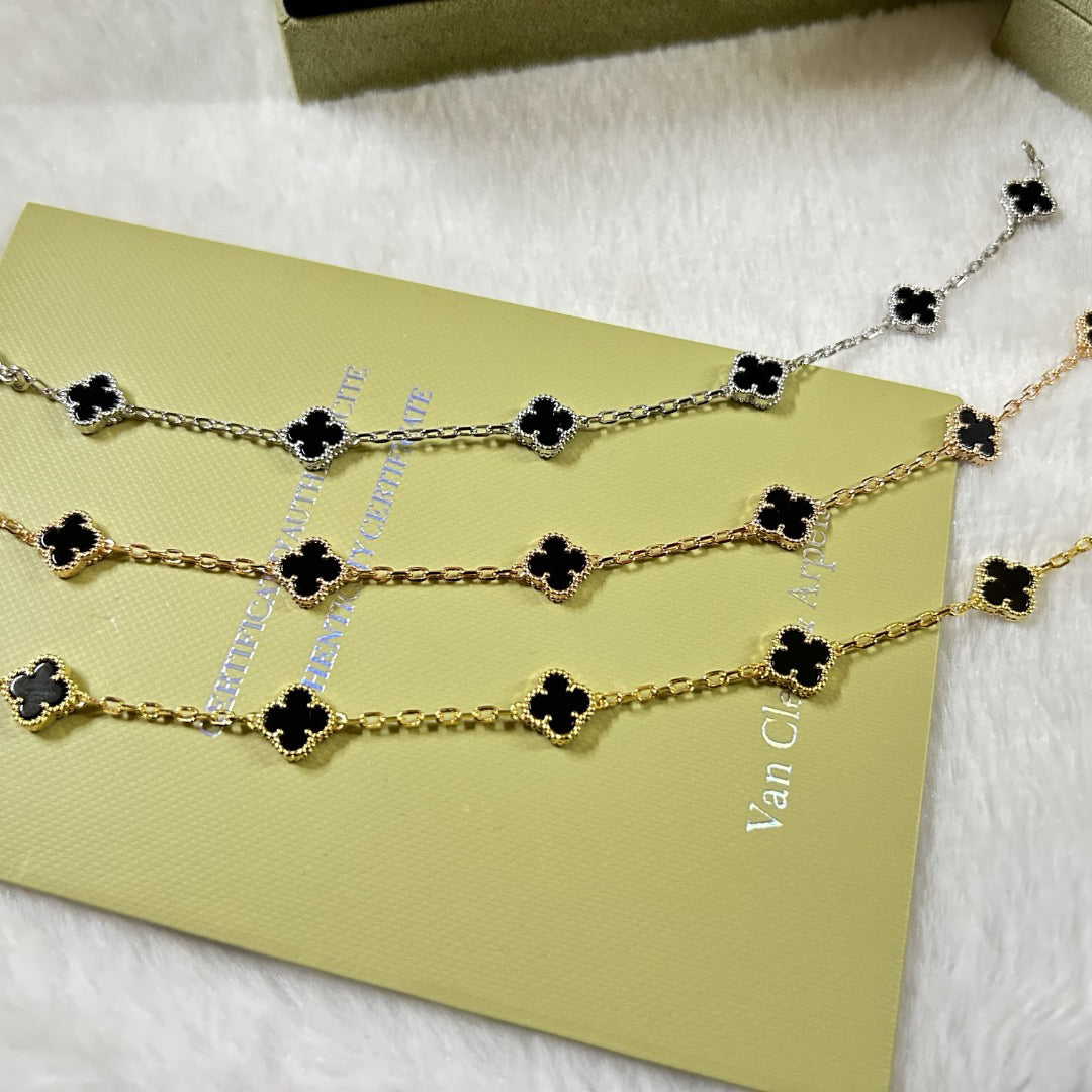 [Love More]CLOVER 6 MOTIF  ONYXS BRACELET