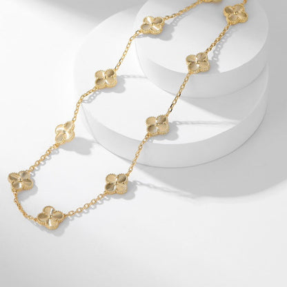 [Love More]CLOVER 10 MOTIFS LASER NECKLACE