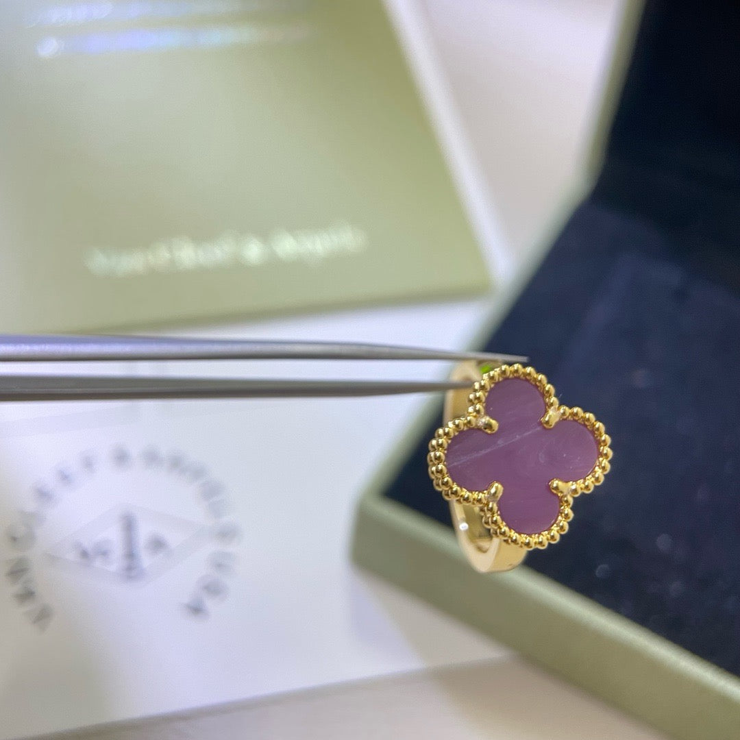 [Love More]CLOVER  PURPLE VIOLET RING