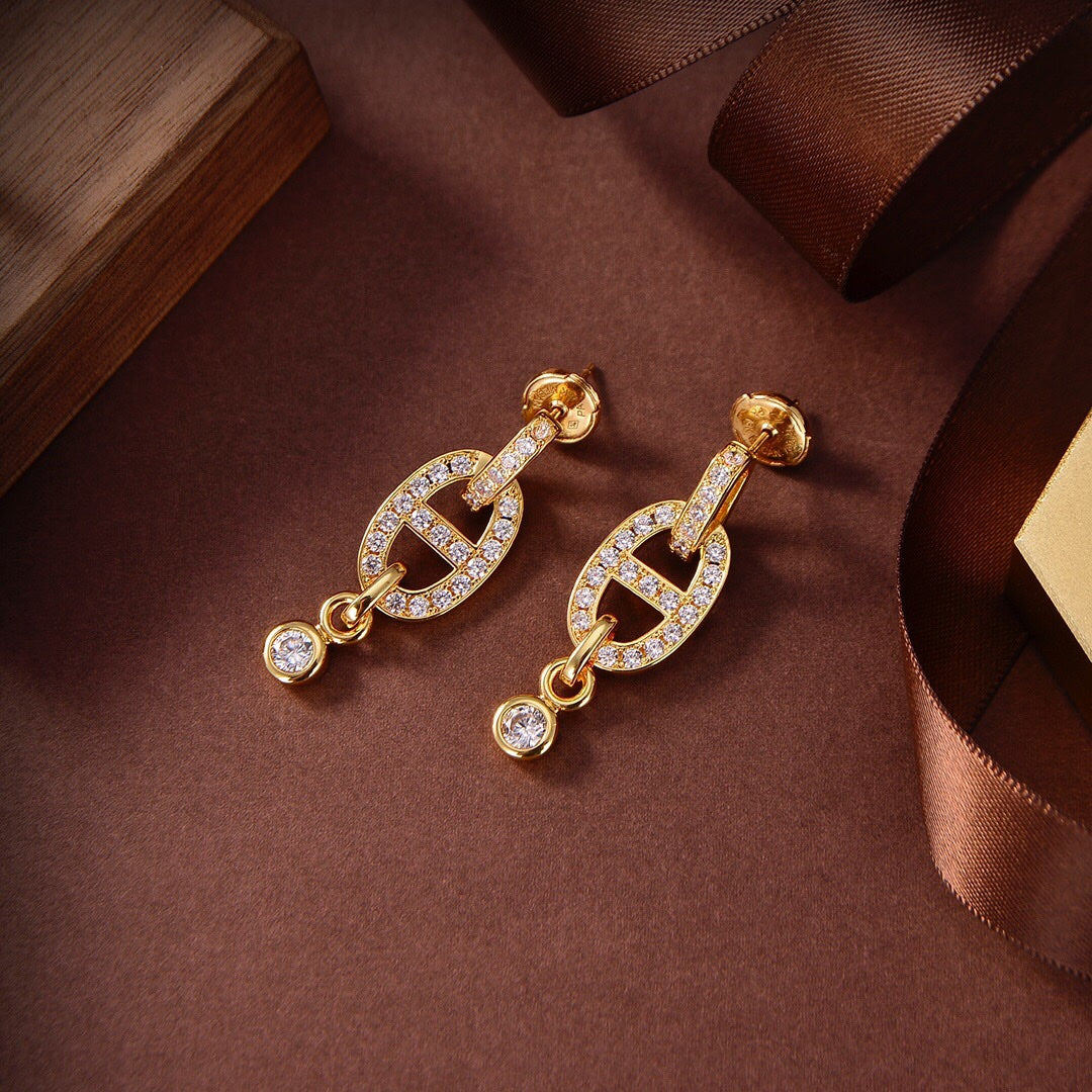 [Love More]HM CHAINE DIAMOND EARRINGS