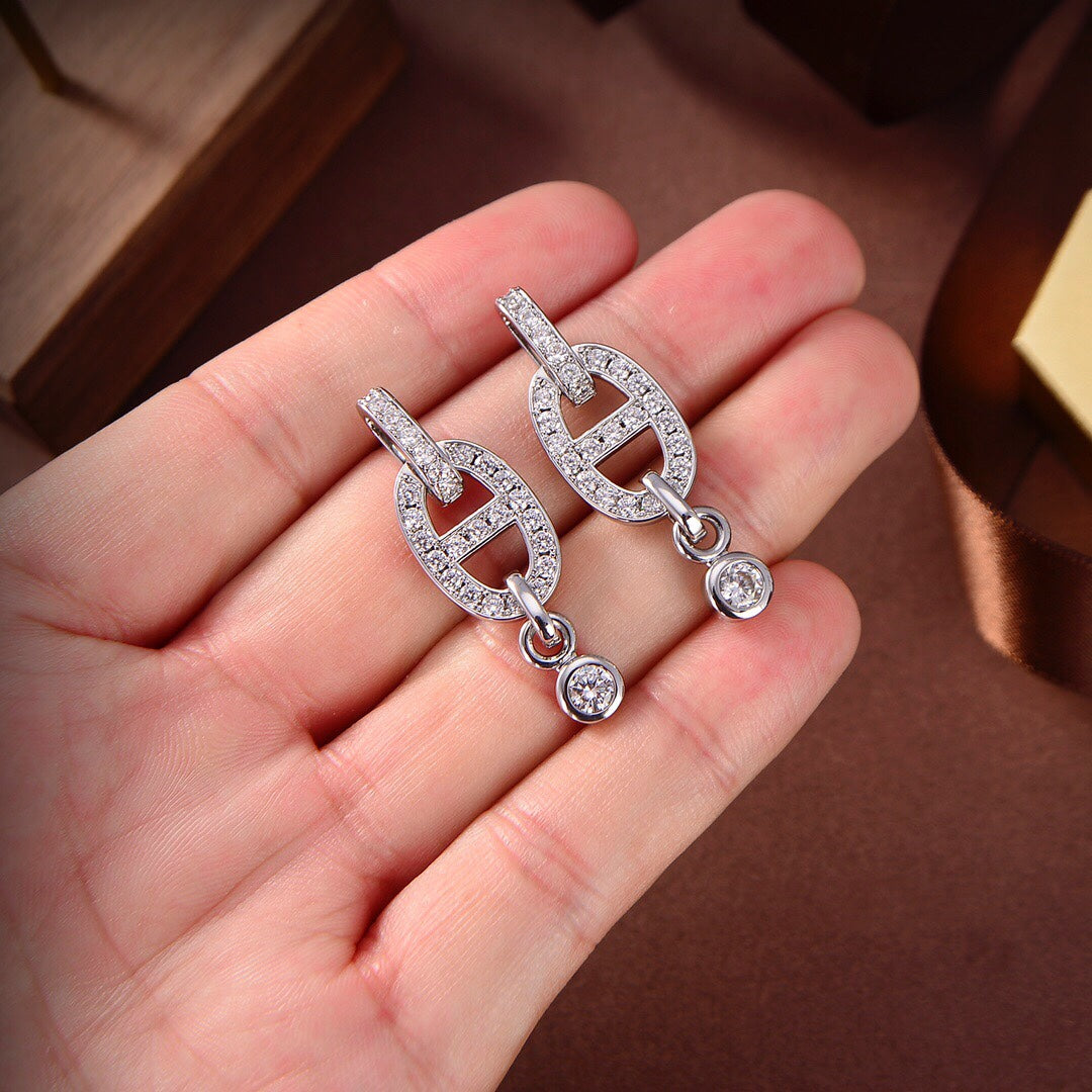 [Love More]HM CHAINE DIAMOND EARRINGS