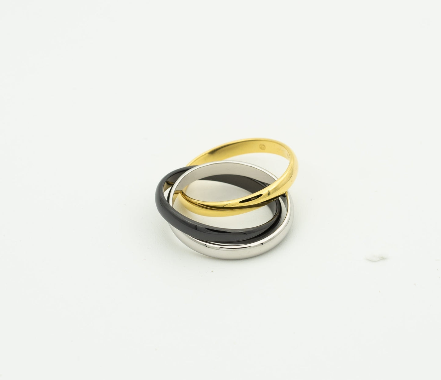 [Love More]TRINITY RING BLACK GOLD SILVER