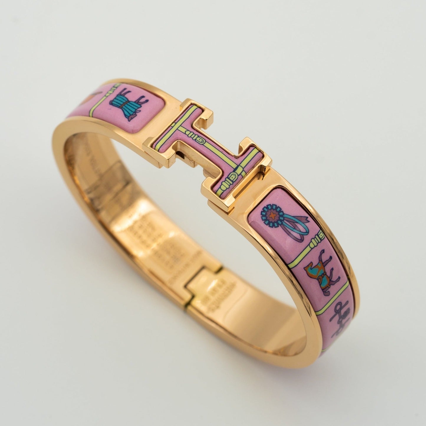 [Love More]H PINK GOLD BRACELET PINK CERAMIC