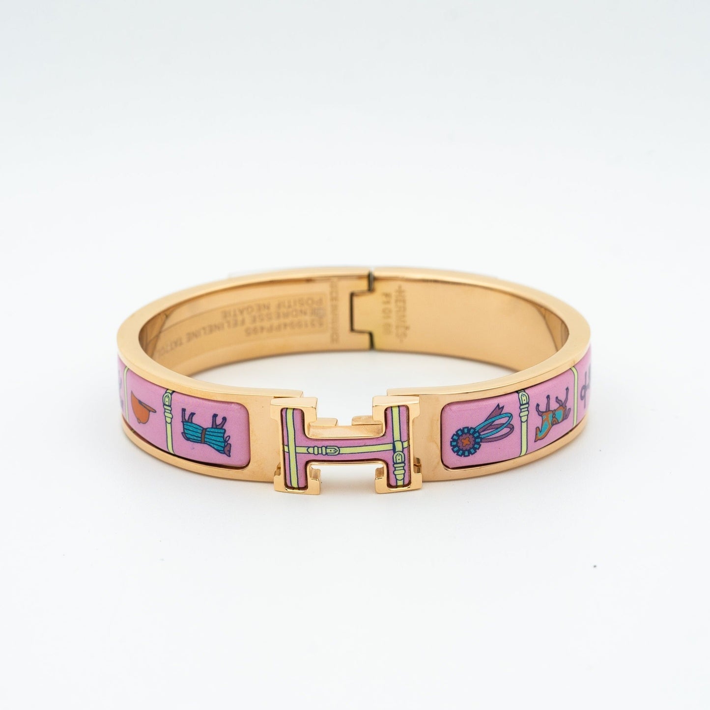 [Love More]H PINK GOLD BRACELET PINK CERAMIC
