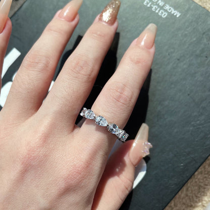 [Love More]Exquisite Pear Cut Tennis Ring