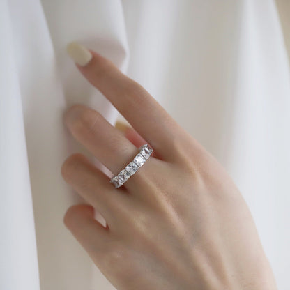 [Love More]Elegant Princess Cut Tennis Ring