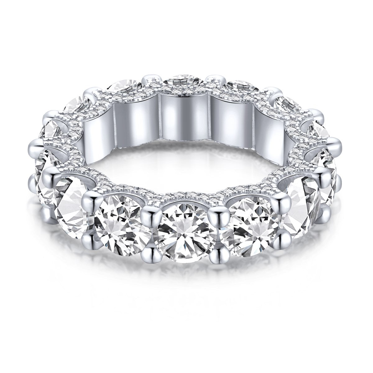 [Love More]Gorgeous Round Cut Tennis Ring