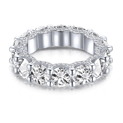 [Love More]Gorgeous Round Cut Tennis Ring