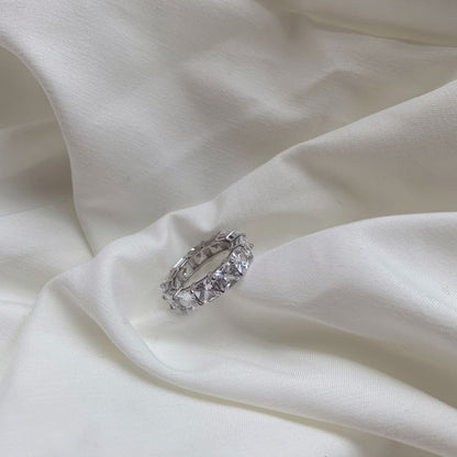 [Love More]Elegant Princess Cut Tennis Ring