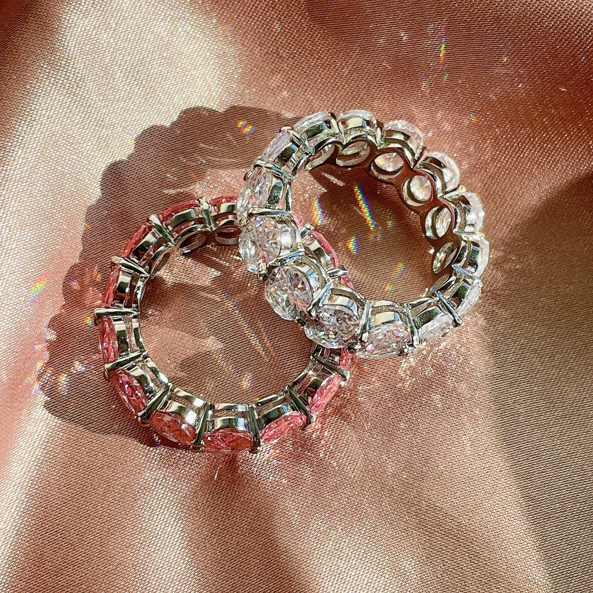 [Love More]Dainty Elongated Cushion Cut Tennis Ring