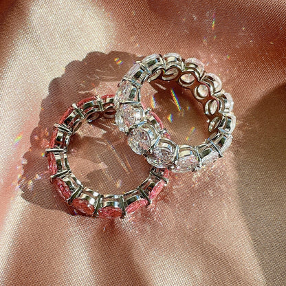 [Love More]Dainty Elongated Cushion Cut Tennis Ring