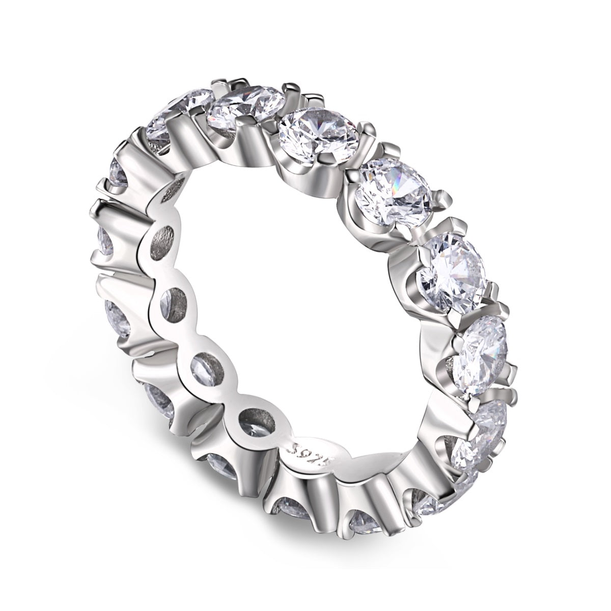 [Love More]Eternity Round Cut Tennis Ring