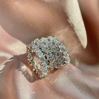 [Love More]Eternity Round Cut Tennis Ring