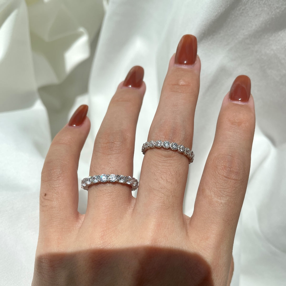 [Love More]Sparkling Round Cut Tennis Ring