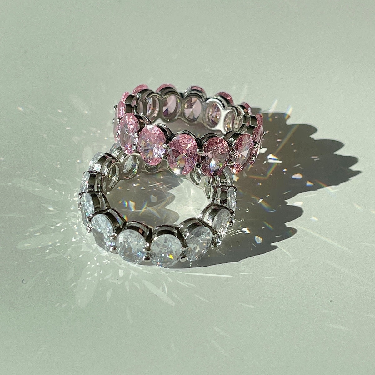 [Love More]Dainty Elongated Cushion Cut Tennis Ring