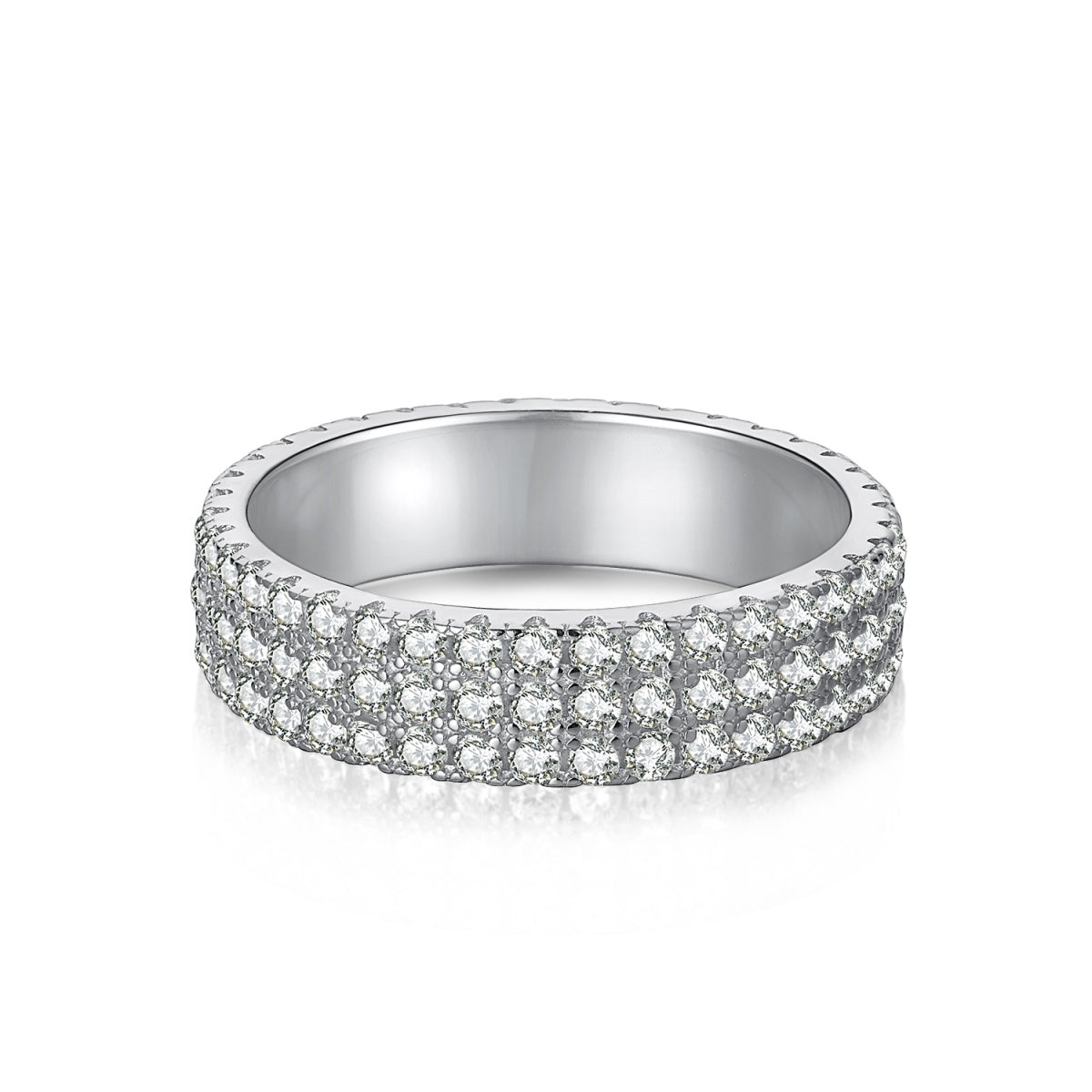 [Love More]Dainty Round Cut Tennis Ring
