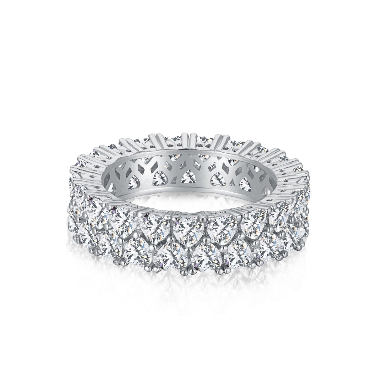 [Love More]Sparkling Full Heart Ring