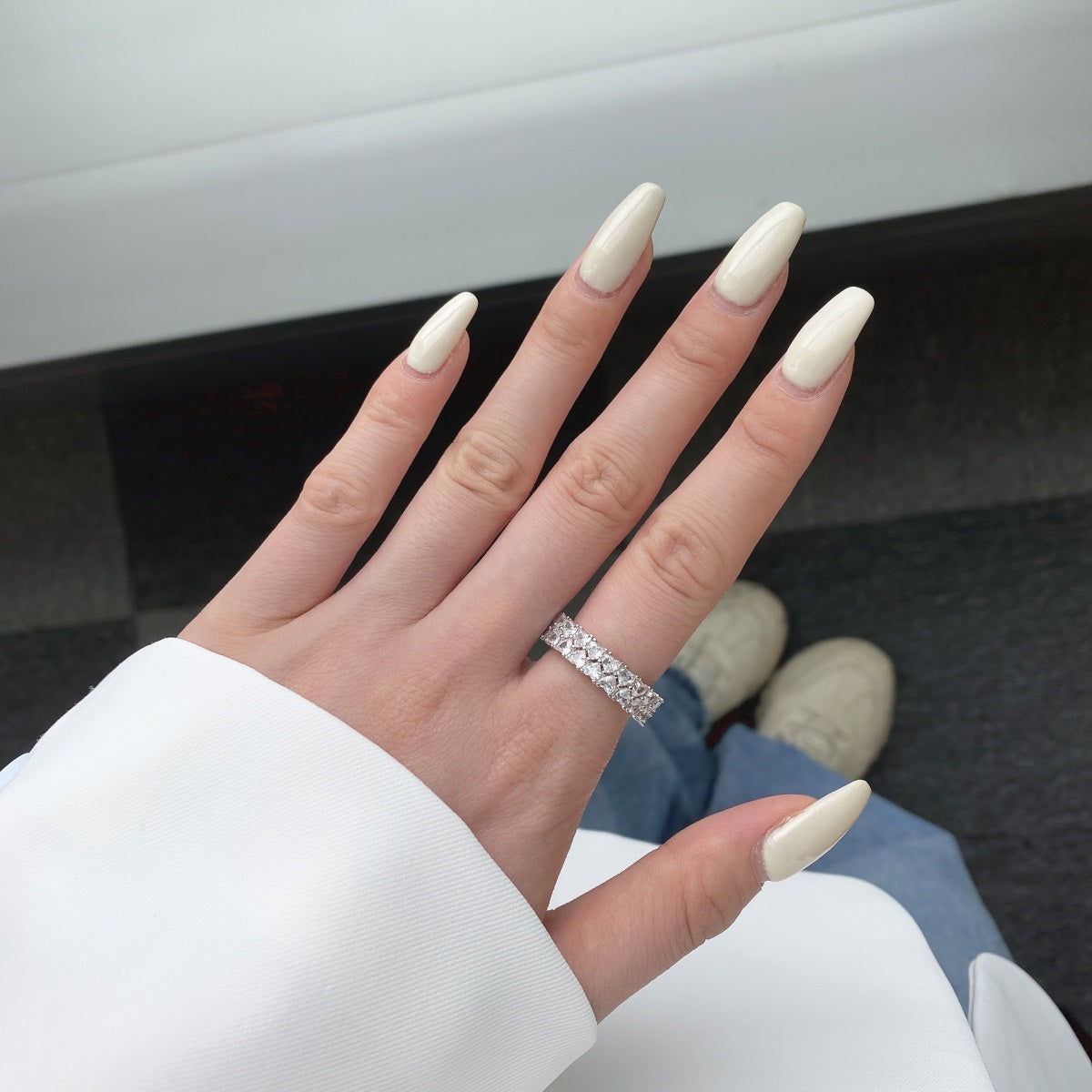 [Love More]Sparkling Full Heart Ring