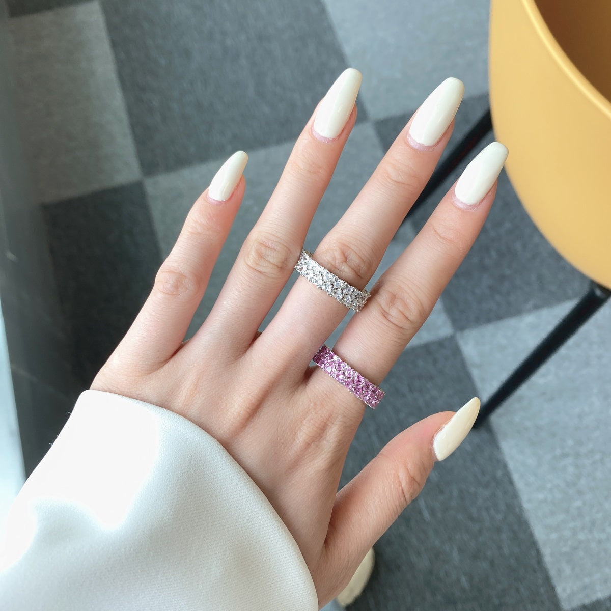 [Love More]Sparkling Full Heart Ring