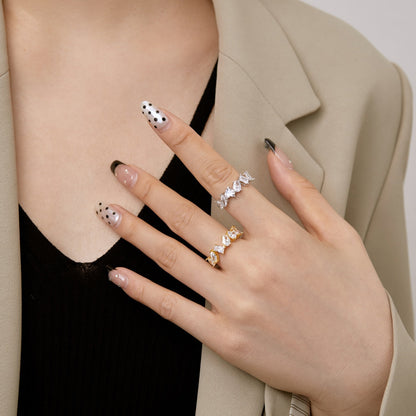[Love More]Delicate Multi Cut Ring
