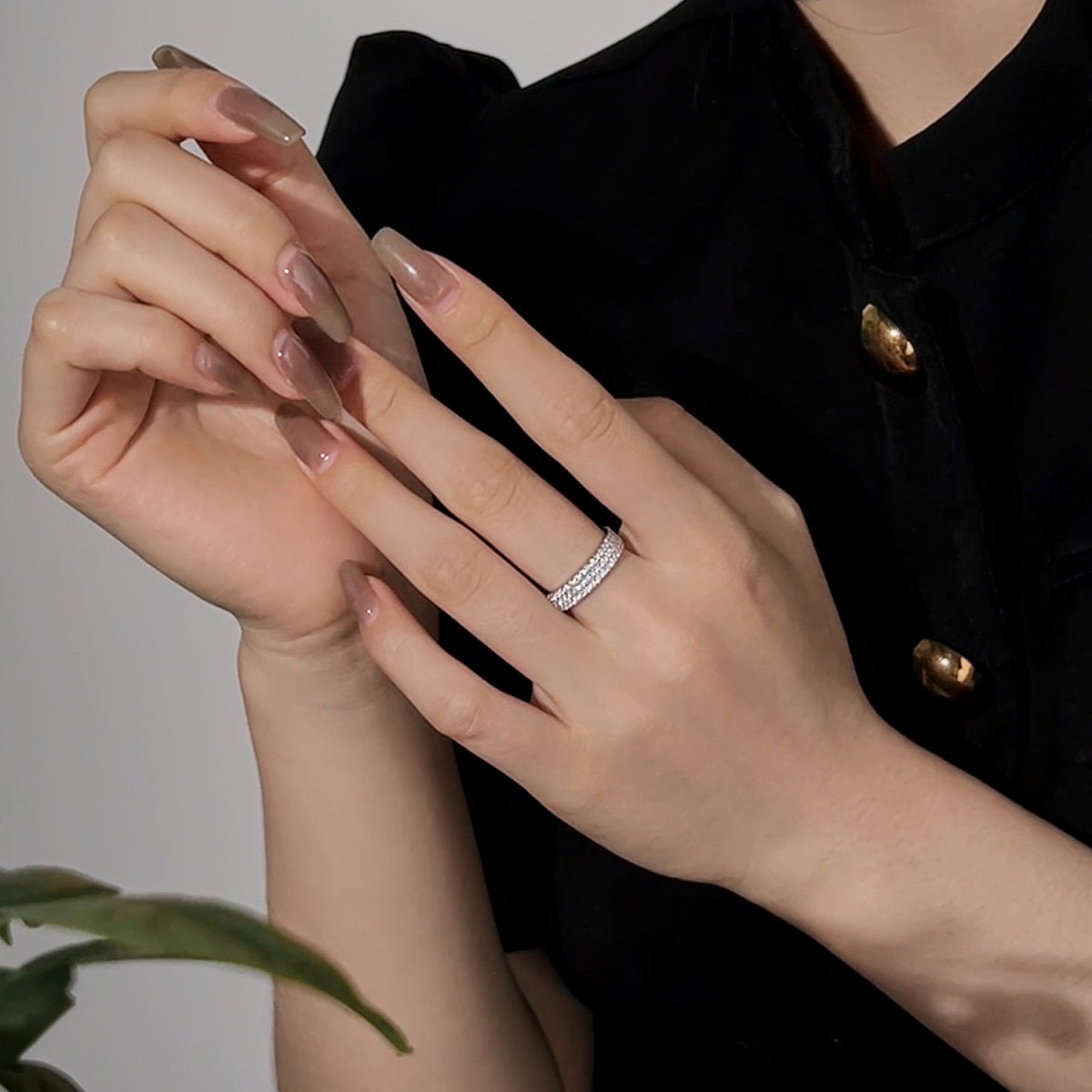 [Love More]Dainty Round Cut Tennis Ring