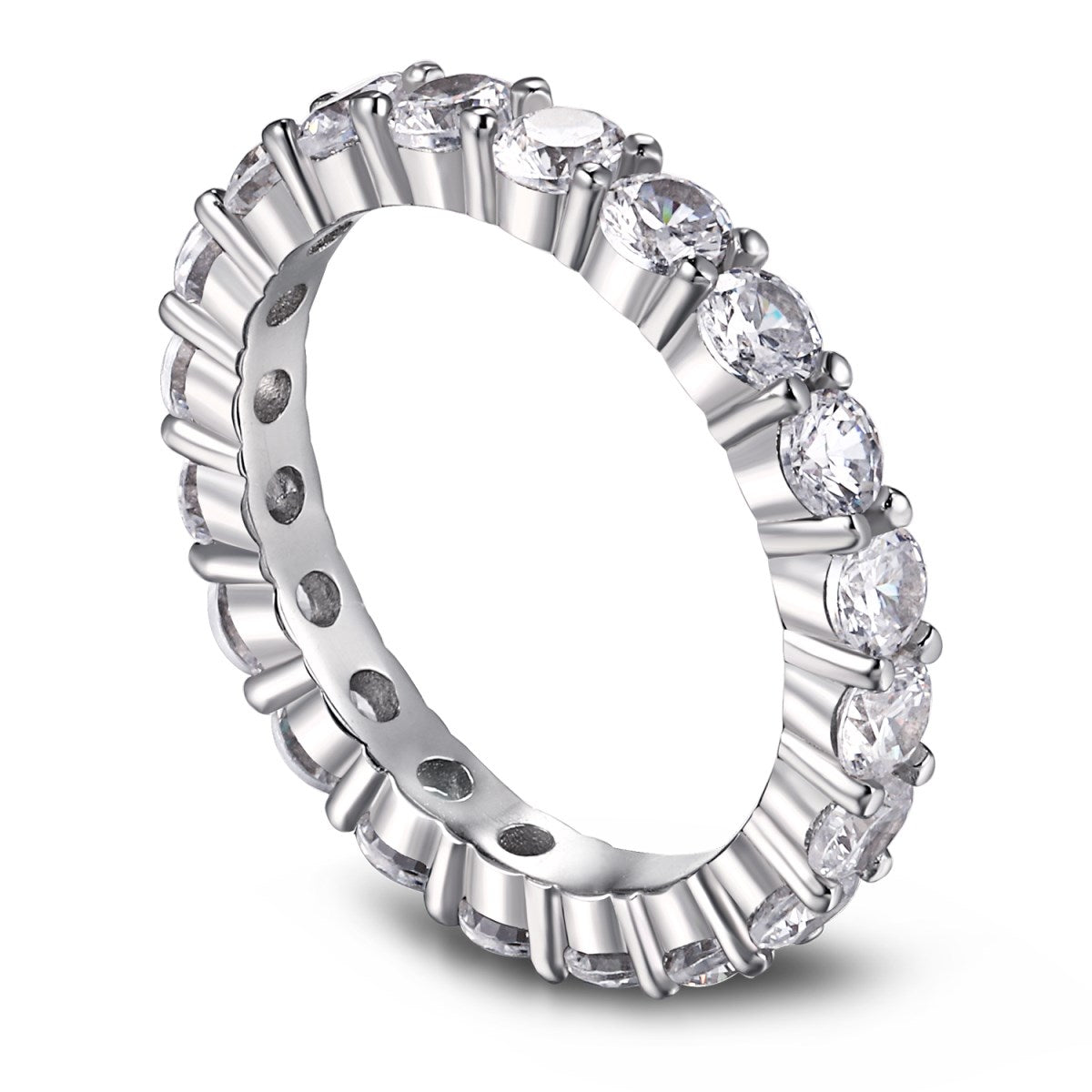 [Love More]Sparkling Round Cut Tennis Ring