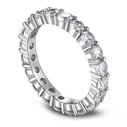 [Love More]Sparkling Round Cut Tennis Ring