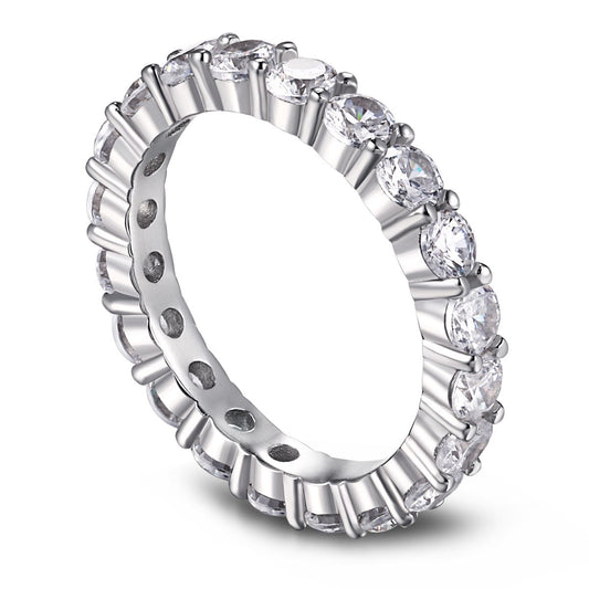 [Love More]Sparkling Round Cut Tennis Ring