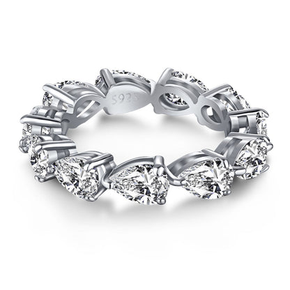 [Love More]Exquisite Pear Cut Tennis Ring