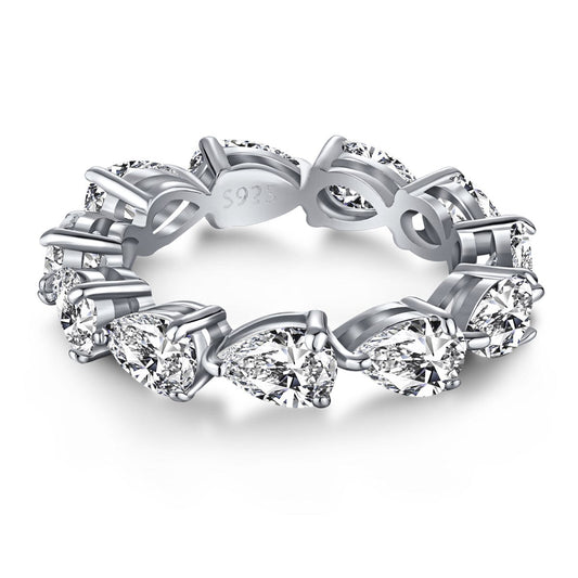 [Love More]Exquisite Pear Cut Tennis Ring