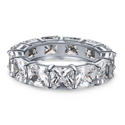 [Love More]Elegant Princess Cut Tennis Ring