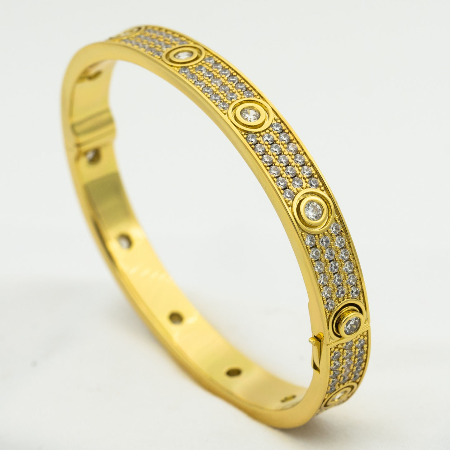 [Love More]LOVE BRACELET 6.1MM DIAMOND-PAVED 10 BIG DIAMONDS