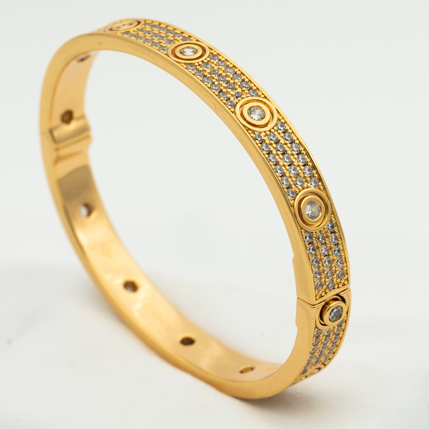 [Love More]LOVE BRACELET 6.1MM DIAMOND-PAVED 10 BIG DIAMONDS