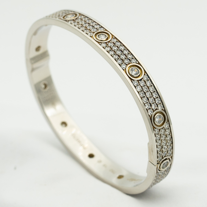 [Love More]LOVE BRACELET 6.1MM DIAMOND-PAVED 10 BIG DIAMONDS