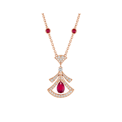 [Love More]DREAM NECKLACE CARNELIAN DIAMOND PINK GOLD
