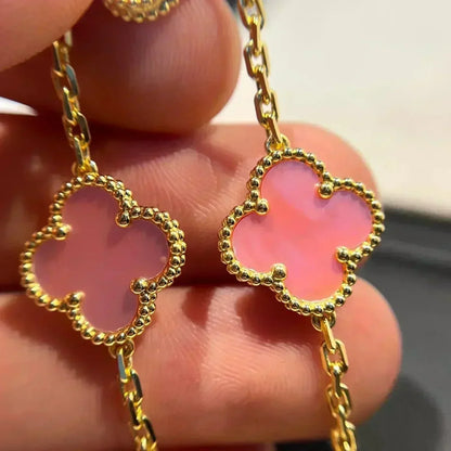 [Love More]CLOVER 5 PINK MOP BRACELET
