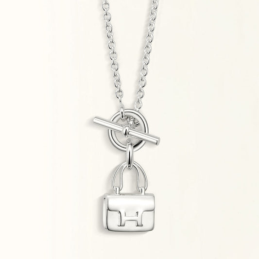 [Love More]POP H PEDANT SILVER NECKLACE