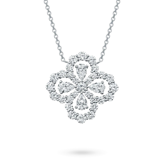 [Love More]LOOP NECKLACE FULL MOTIF DIAMOND 16MM MULTIPLE COLORS