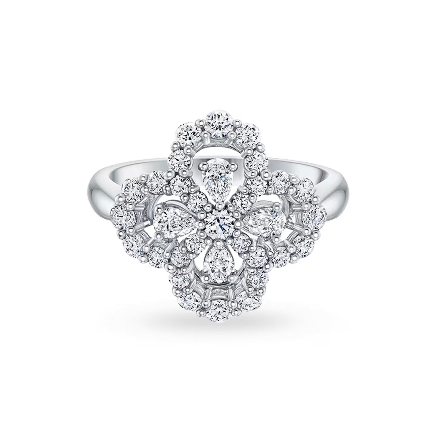 [Love More]LOOP RING FULL MOTIF DIAMOND 16MM SILVE