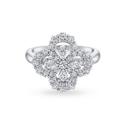 [Love More]LOOP RING FULL MOTIF DIAMOND 16MM SILVE