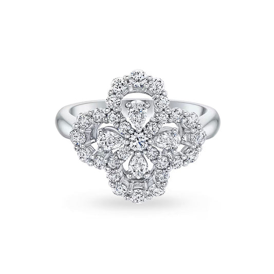[Love More]LOOP RING FULL MOTIF DIAMOND 16MM SILVE