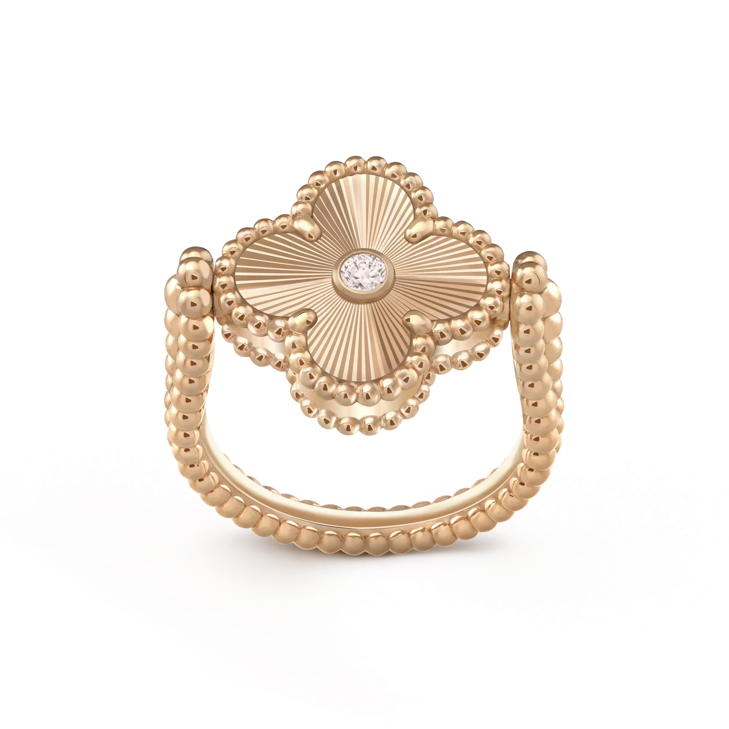 [Love More]CLOVER RIVERSIBLE PINK GOLD RING