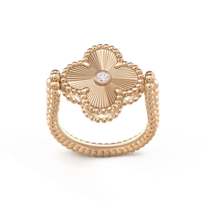 [Love More]CLOVER RIVERSIBLE PINK GOLD RING